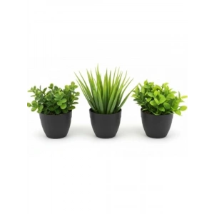 3lü Mini Yapay Sukulent Seti, 8 cm Saksı ile