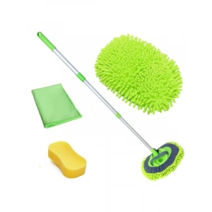 3lü Oto Dış Temizlik Seti - Mikrofiber Fırça ve Sünger