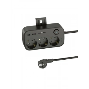 3lü Priz + 4 USB (2 Type-C + 2 USB-A) Çoklayıcı