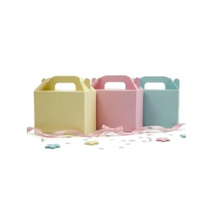 3lü Set Karışık Renkli El Geçme Hediye Kutusu - 10x14 cm