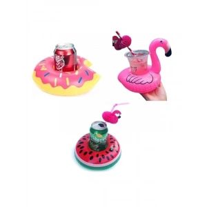 3lü Şişme Havuz Bardak Tutucu Seti, Donut Karpuz Temalı