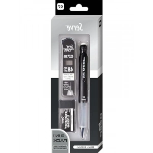 3lü Siyah Mekanik Kalem Seti - 0,7mm Uç ile