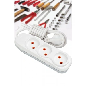 3lü Topraklı Grup Priz - 5 Metre Uzatma Kablosu