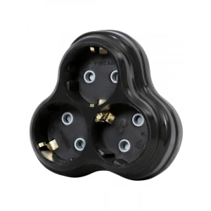 3lü Topraklı Priz Çoklayıcı, 16A 250 Volt, Duvar Tipi