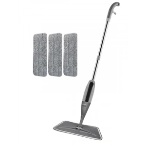 3 Mikro fiber Mop Seti ile Gri Sprey Mop