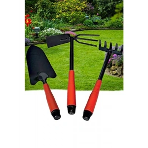 3 Parça Hobi Bahçe Seti (Tırmık, Kürek)