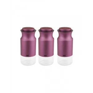 3 Parça Orta Boy Mor Baharatlık Seti - Vakumlu Kapak