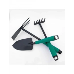 3 Parçalı Metal Bahçe Hobi Seti: Çapa, Tırmık ve Kürek