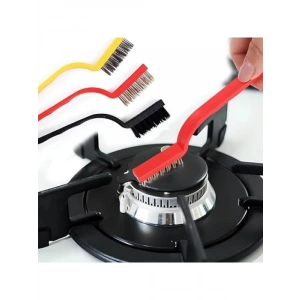 3ü 1 Arada Temizlik Fırça Seti, Bakır-Demir-Plastik Başlıklar ile