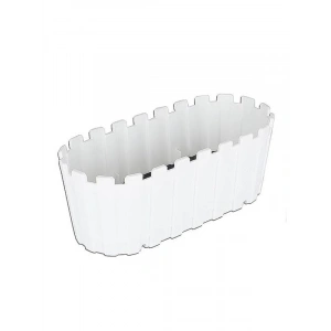 30 cm Balkon Saksısı, 3 Litre Kapasite, Beyaz Renk