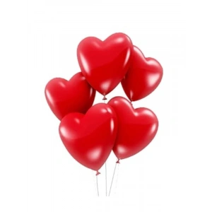 30 cm Boyutunda 50 Adet Kırmızı Kalp Balon Seti