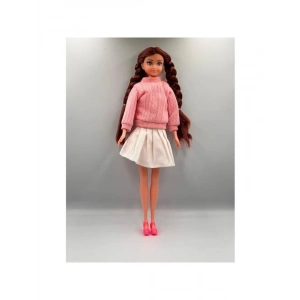 30 CM Giydirilebilir Prenses Bebek, Örgü Desenli Kombin ile Eğlenceli Oyun