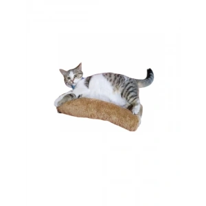 30 cm Peluş Kedi Sarılma Yastığı, Otlu ve Kahverengi