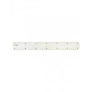 30 cm Plastik Cetvel - Triple Desimetre