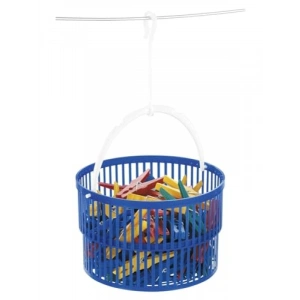 30 Mandallı Mavi Çamaşır Mandalı Sepeti
