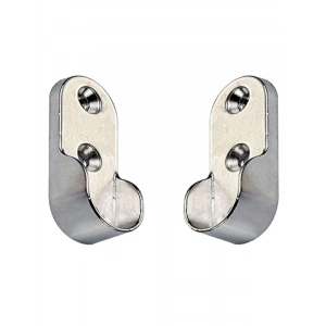 30 mm Krom Askı Flanşı - Oval Dolap Elbise Askı Aparatı (2 ADET)