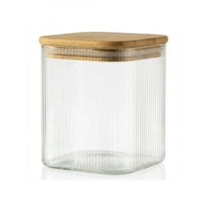 300 ml Bambu Kapaklı Sızdırmaz Cam Kavanoz