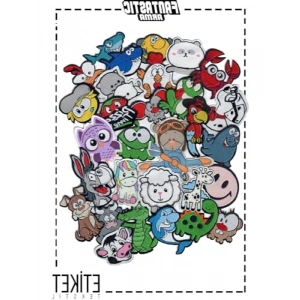 30’lu Hayvan Figürlü Ütüyle Yapışan Dokuma Patch Seti