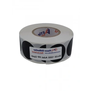 30mm x 30mm Opak Yuvarlak Rulo Etiket - 1000 Adet