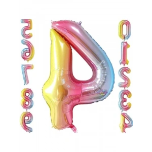 32 İnç Boyutunda Gökkuşağı Folyo Balon