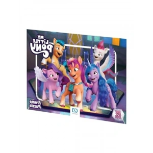 35 Parça Çerçeveli Çocuk Puzzle - Mor Renkli Yeni Seri
