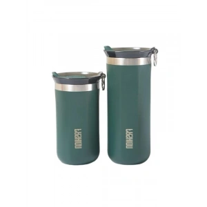 350 ml Yeşil Çelik İçli Termos, Sıcak İçecekler için Uygun