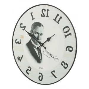 36 Cm Dekoratif Bombe Cam Duvar Saati - Sessiz Mekanizma