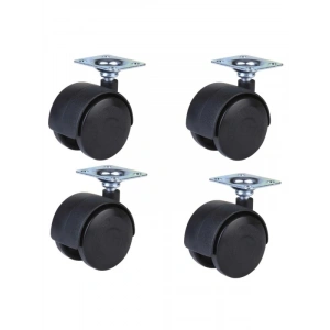 360 Derece Döner Tablalı Plastik Mobilya Tekerleği (4 Adet)