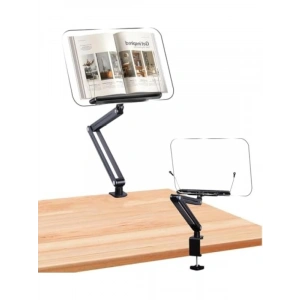 360° Dönebilen Ayarlanabilir Masa Kenarı Kitap ve Tablet Standı