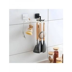360° Döner Yapıştırmalı Askılık – 6 Kancalı, Mutfak ve Banyo Organizeri