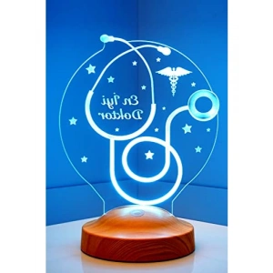 3D Doktor Hediyesi Stetoskop Temalı LED Lamba