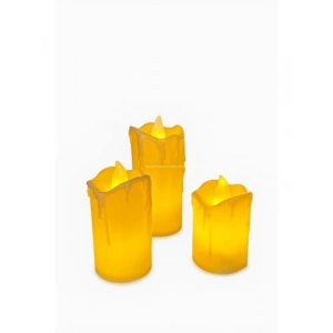 3’lü Farklı Boyutlarda LED Mum Seti - Kokusuz Gece Lambası