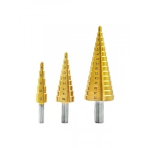 3’lü Kademeli Matkap Ucu Seti - Paslanmaz Çelik Delme Uçları