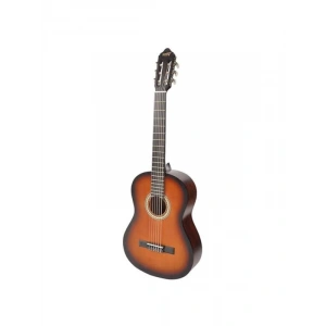 4/4 Ölçek Klasik Gitar, Sunburst Mat Renk ve Sitka Kapak ile