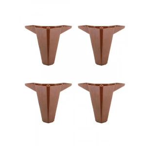 4 Adet Ahşap Desenli Koltuk Ayağı - 12 cm