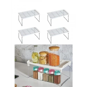 4 Adet Dolap İçi Organizer Raf Düzenleyici