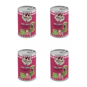 4 Adet Konserve Yaş Mama, Dana Etli & Tahılsız, 415 Gr
