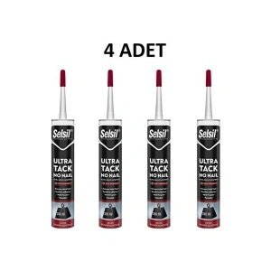 4 Adet Selsil Ultra Tack Beyaz Silikon 290 ml