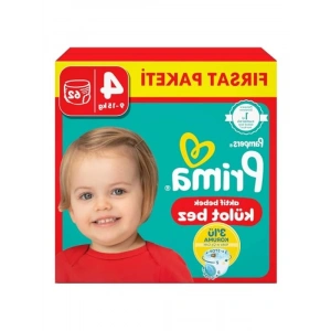 4 Beden 62 Adet Kapamalı Külot Bebek Bezi