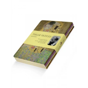 4lü Çizgisiz Defter Seti, Gustav Klimt Tasarımı, A6 Boyut