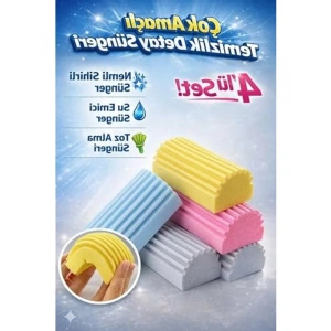 4lü Çok Amaçlı Temizlik Süngeri, Süper Emici ve Nemli