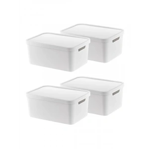 4lü Kapaklı Kutu Seti - 4,5 LT Kapasite