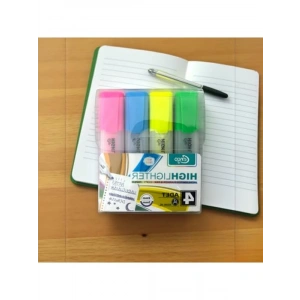 4lü Neon Renk Fosforlu Highlighter Kalem Seti