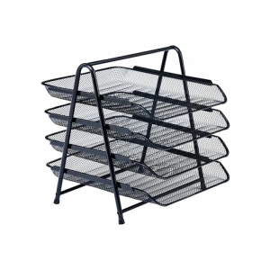 4lü Perfore Evrak Rafı - Siyah Renkli Tasarım