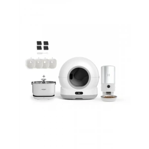 4lü Pet Ürünleri Başlangıç Seti, Akıllı Kedi Tuvaleti ve Su Pınarı