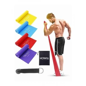 4Lü Pilates Bandı Seti, Kapı Aparatı ile Çok Renkli Kullanım