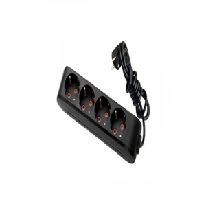 4lü Priz, Kablolu, Çocuk Korumalı, 3 Metre