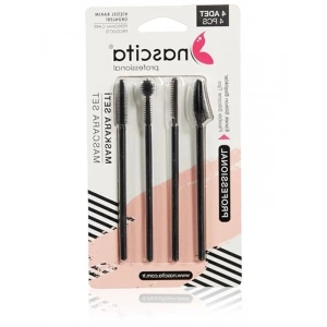 4lü Silikon Kaş ve Göz Makyaj Fırçası Seti