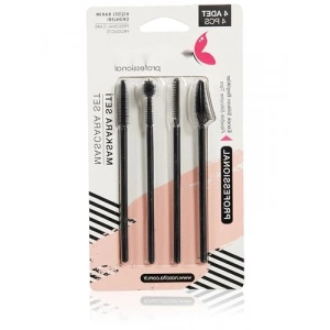 4lü Silikon Tasarım Maskara ve Kaş Şekillendirme Fırçası Seti