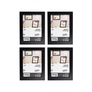 4lü Siyah Fotoğraf Çerçevesi Seti - 13 x 18 cm